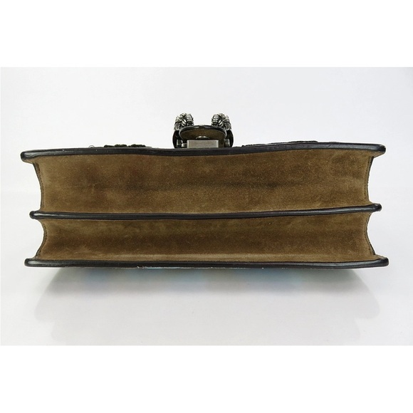 Gucci Beige and Blue Floral Shoulder Bag - Picture 3 of 16